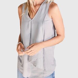 Garnet Hill silk organic cotton top XS